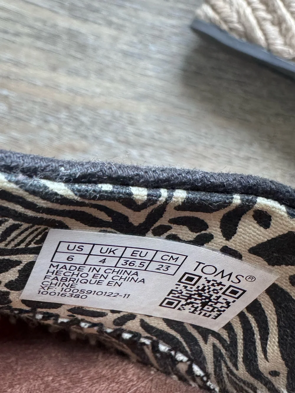 Toms Black Canvas Espadrille Wedge Sandals